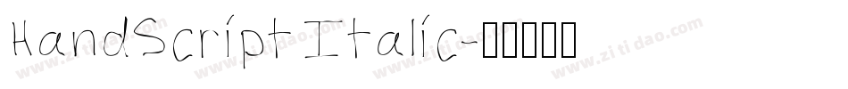 HandScript Italic字体转换